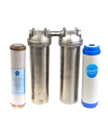 Duo-Wasserfilter Untertisch mit Ultrafilter und Aktivkohlefilter(10μ) inkl Anschluss-Set