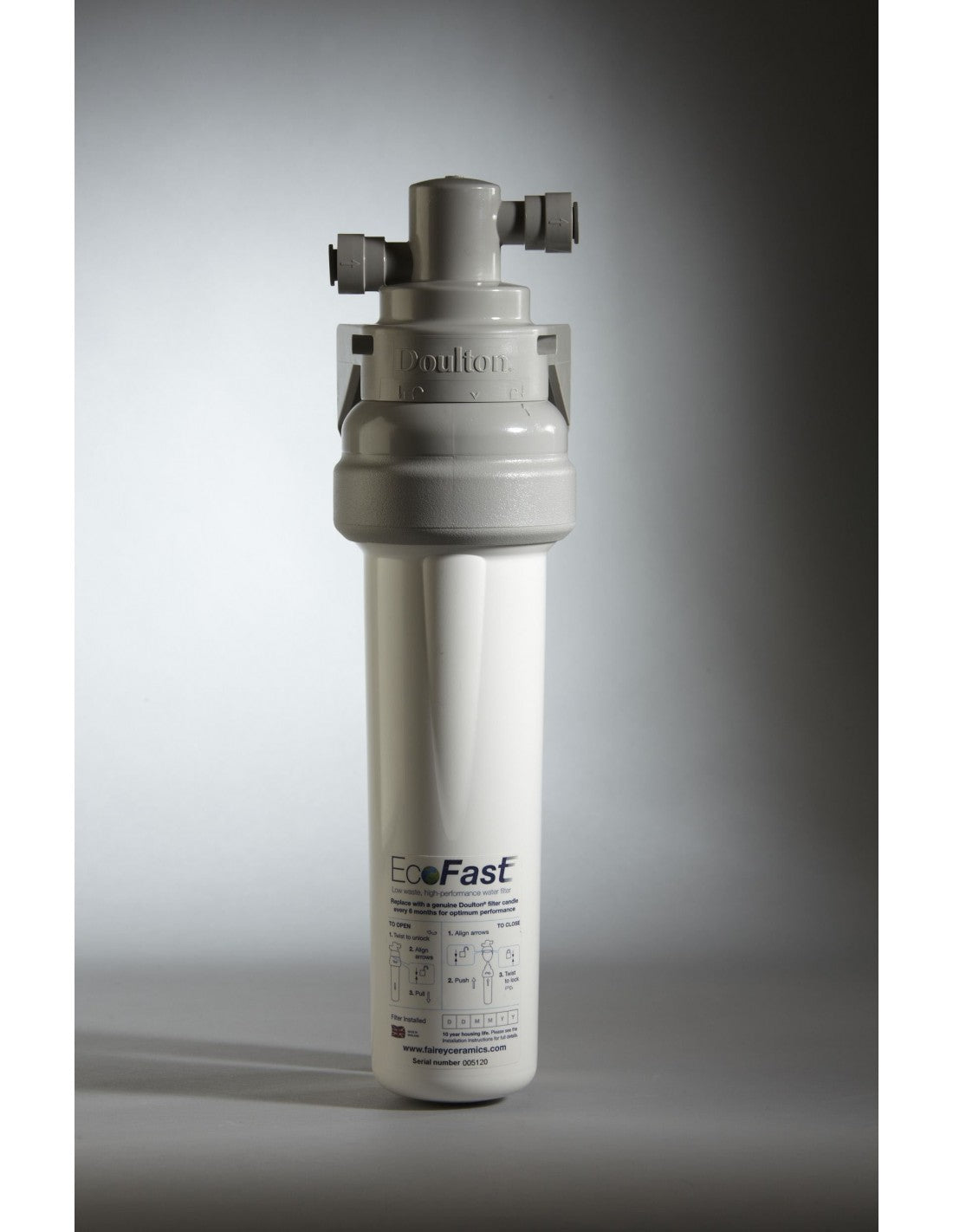 Doulton EcoFast Push Fit mit UltraCarb Filterpatrone 10" x 2" (KF 12) (ohne Anschluss-Set)