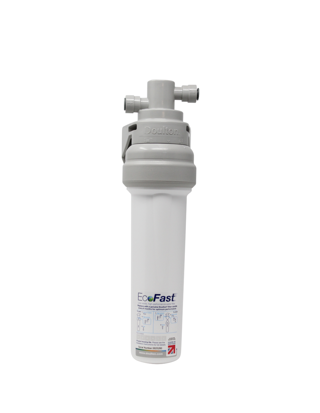 Doulton EcoFast Push Fit mit UltraCarb Filterpatrone 10" x 2" (KF 12) (ohne Anschluss-Set)