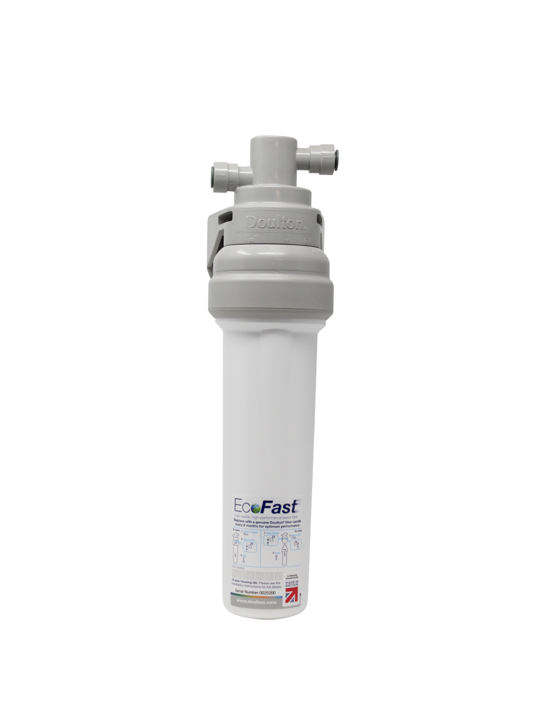 Doulton EcoFast Push Fit mit UltraCarb Filterpatrone 10" x 2" (KF 12) (ohne Anschluss-Set)