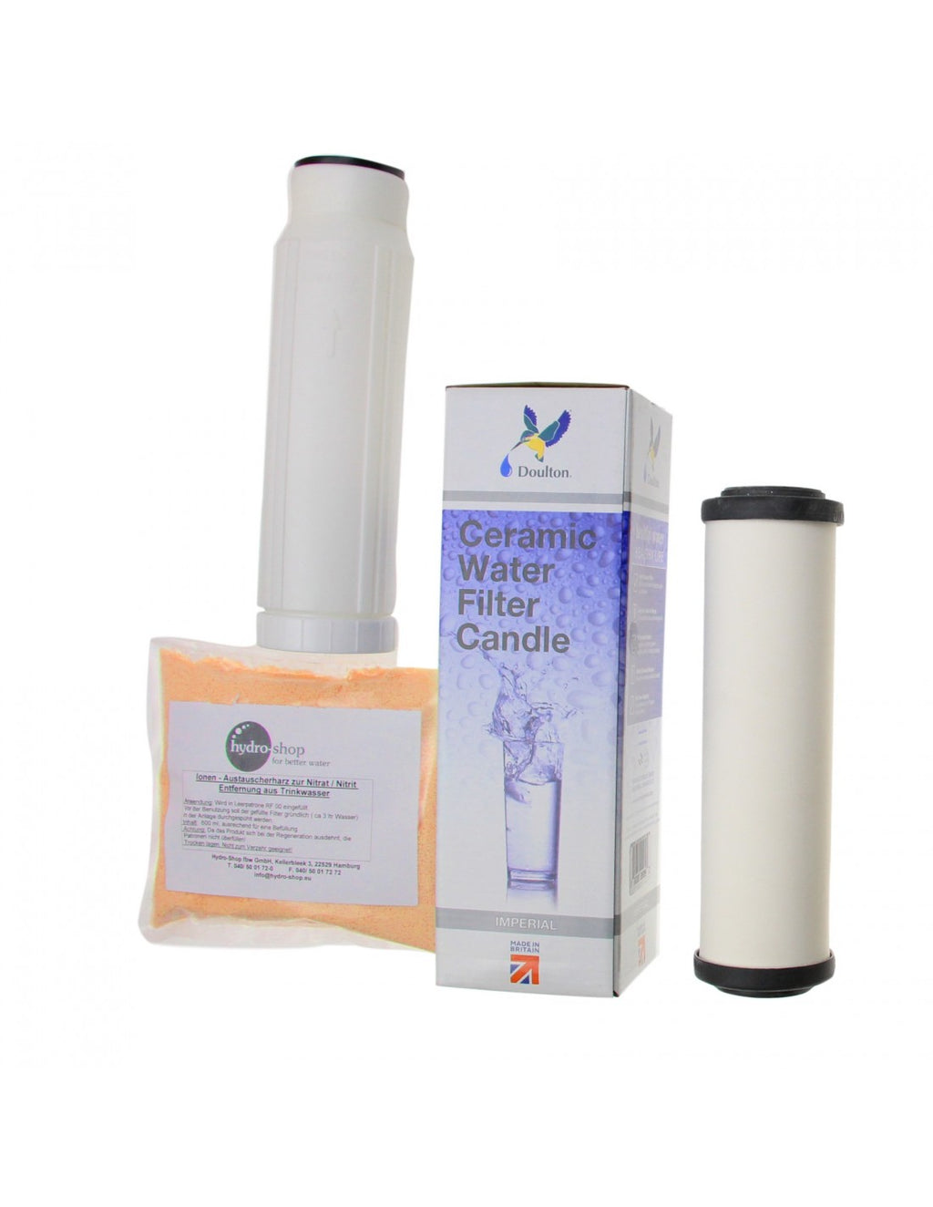 KS 550 Anti-Nitrat Untertischfilter mit 1x Doulton UltraCarb Imperial OBE Filterpatrone(KF 16), 1x Leerkatusche, Resin