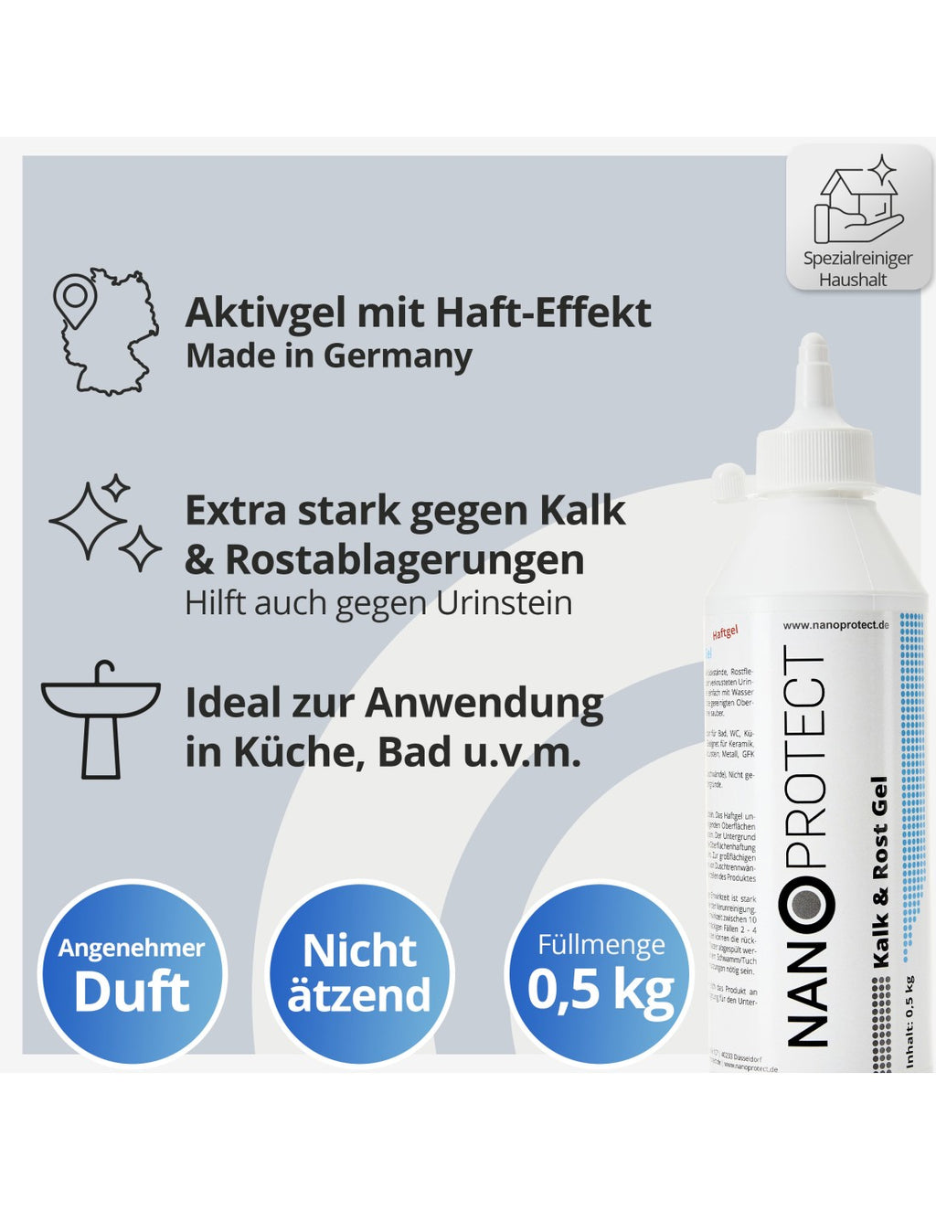 Eisen Kalk und Rost Gel