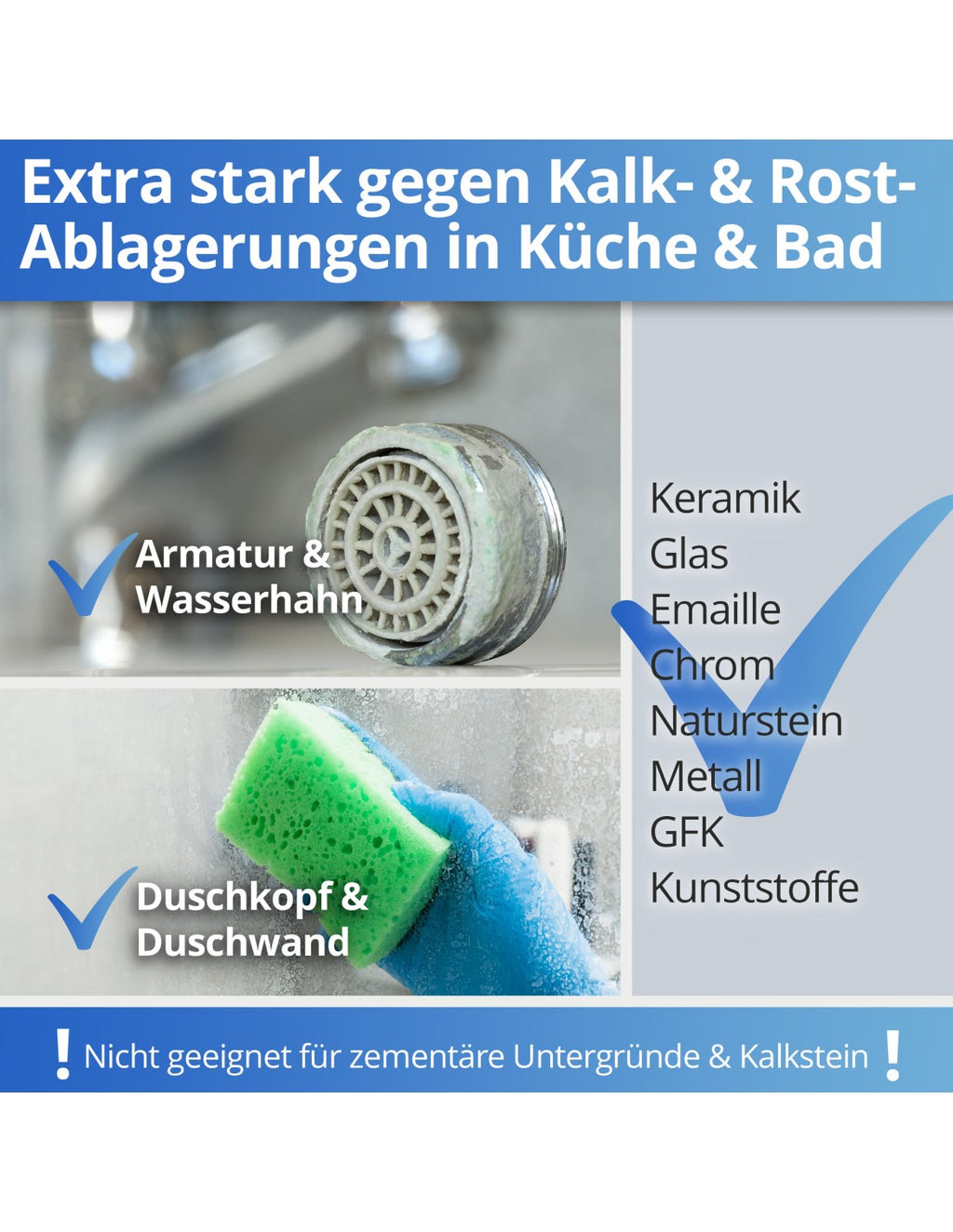 Eisen Kalk und Rost Gel