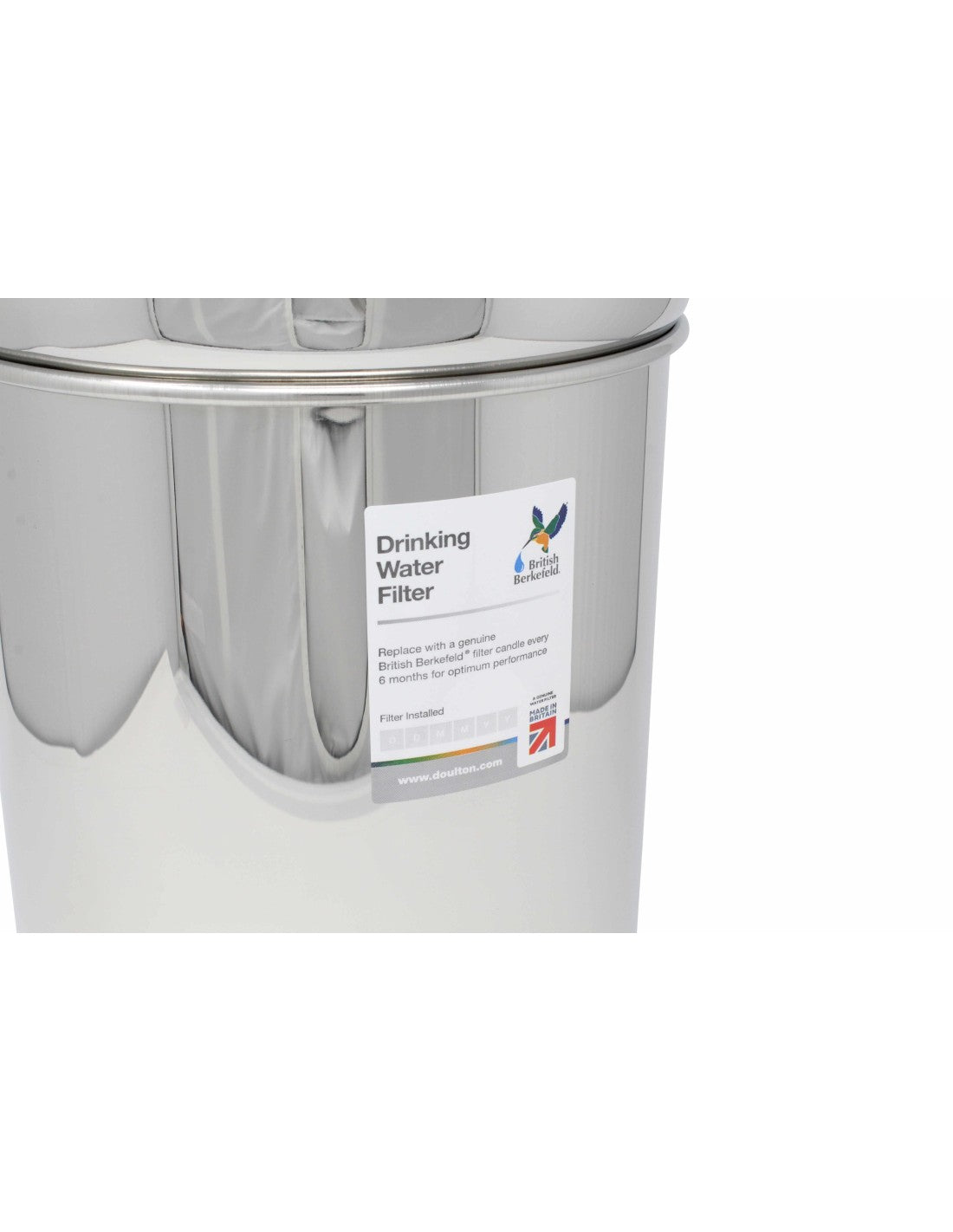 British Berkefeld Edelstahl-Gravitationsfilter 8,5L + 2 Doulton Ultra Sterasyl Filterpatronen (KF 7)