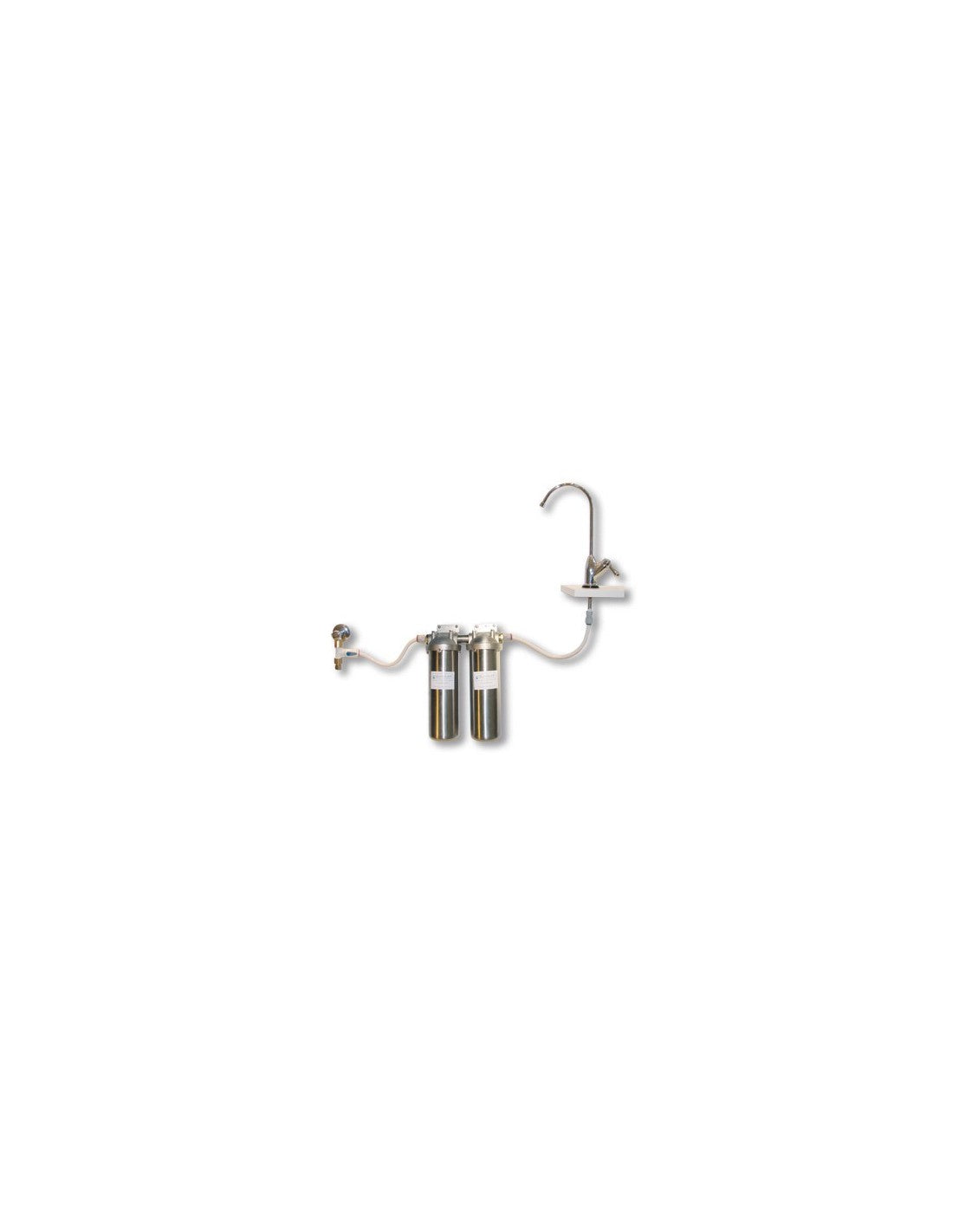 KS 550 Anti-Kalk Untertischfilter mit 1x Filterpatrone KF 16 (OBE) , 1x Leerkartusche & Resin