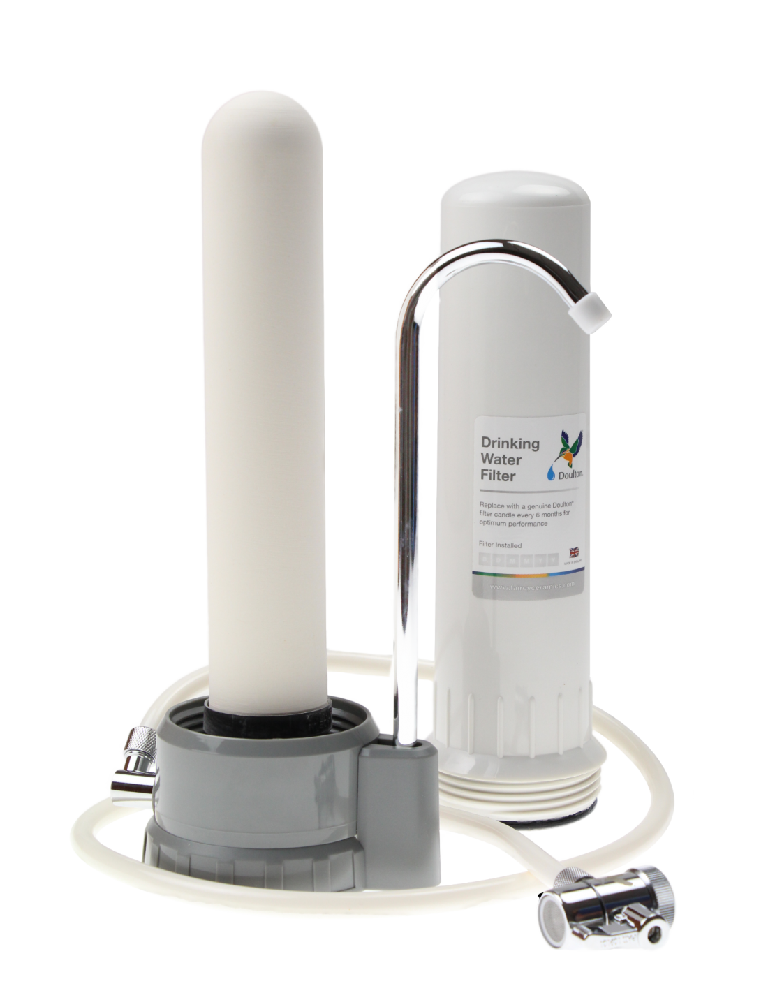 Doulton HCP Auftisch-Wasserfilter aus PE mit UltraCarb Filterpatrone 10" x 2" (KF 12)