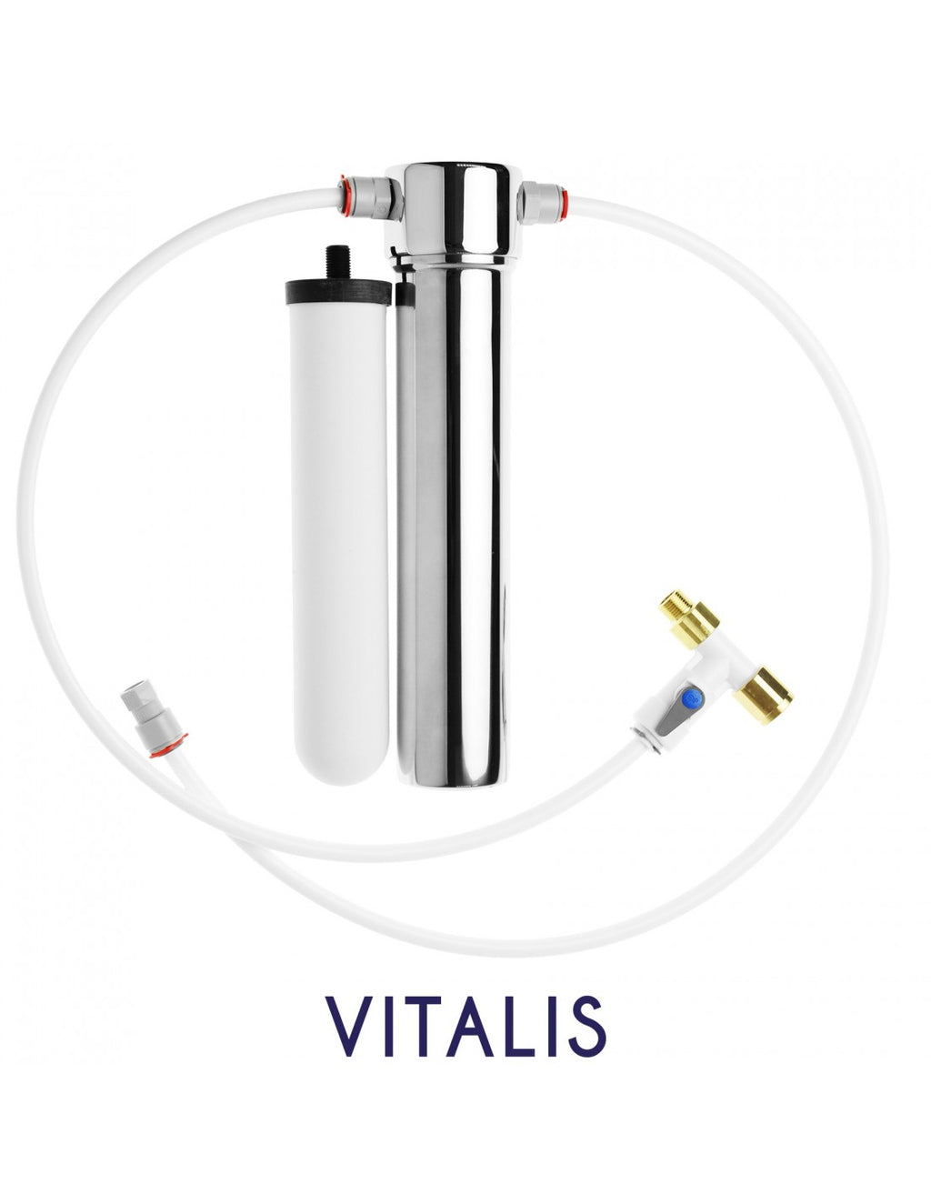 QuellKLAR Vitalis Filtergehäuse mit Doulton UltraCarb Filterpatrone 10" x 2" (¼ Zoll BSP) (KF 12)