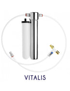 QuellKLAR Vitalis Filtergehäuse mit Doulton UltraCarb Filterpatrone 10" x 2" (¼ Zoll BSP) (KF 12)