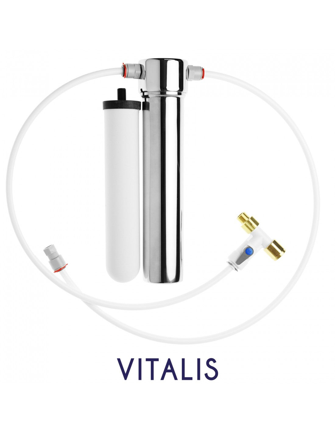 QuellKLAR Vitalis Filtergehäuse mit Doulton UltraCarb Filterpatrone 10" x 2" (¼ Zoll BSP) (KF 12)